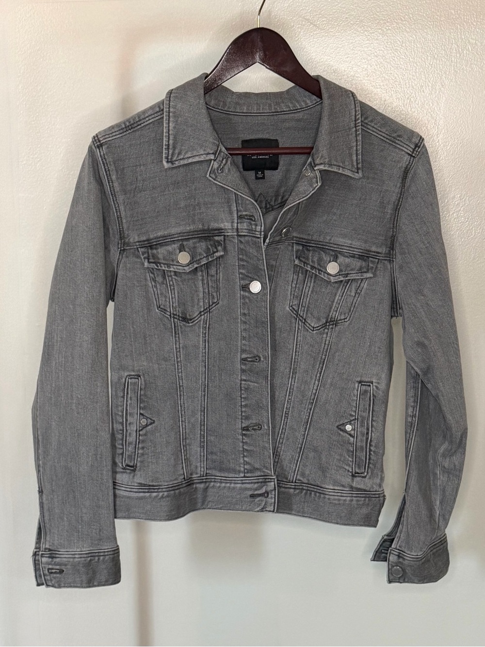 Liverpool Los Angeles Women’s Gray Stretch Denim Jacket Size Medium
